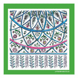 Manufacture Royale De Sèvres Green Pocket Square