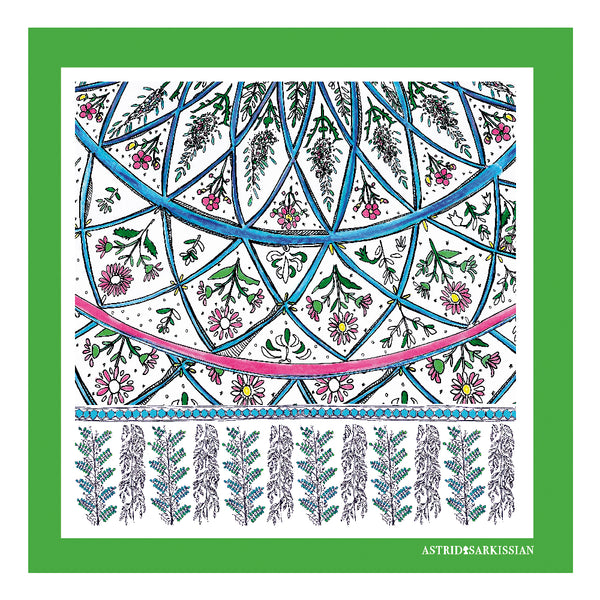 Manufacture Royale De Sèvres Green Pocket Square