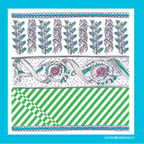 Manufacture Royale De Sèvres Blue and Green Pocket Square