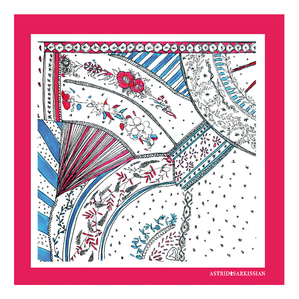 Manufacture Royale De Sèvres Coral Pocket Square