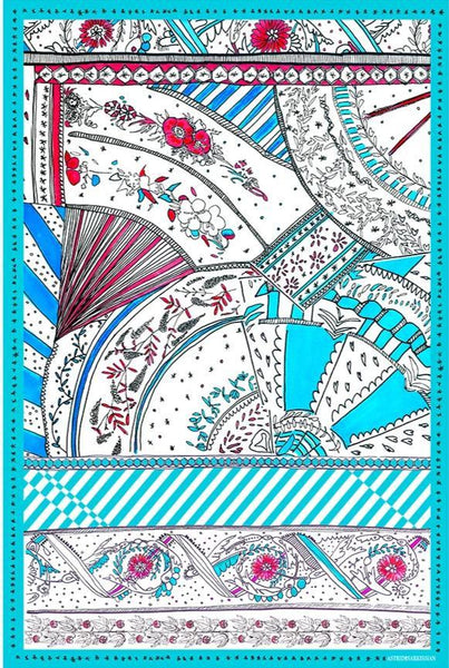 Manufacture Royale De Sèvres Blue Wool Scarf