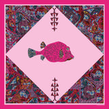 Pink Fish Chiffon Scarf