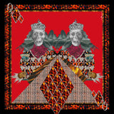 Twin Kings Calvaria Red Wool Scarf