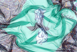Mith Turquoise Silk Chiffon Scarf