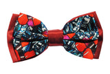 Red and Blue White Bow Tie
