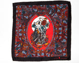 Death's Head Red Pocket Square