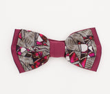 Pink and Silver Bow Tie