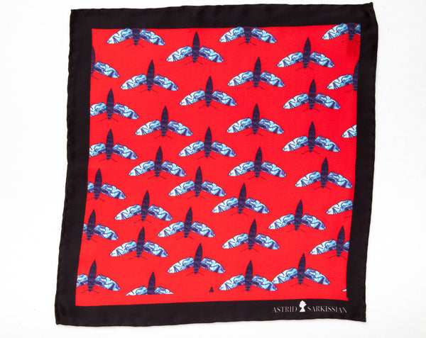Mith Red Pocket Square