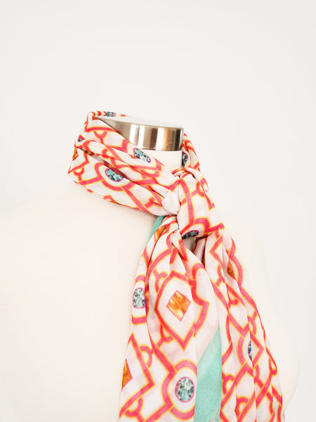 Moucharabieh Turquoise Modal Scarf