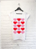 T-Shirt Coeur Red and Pink