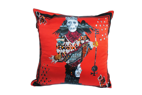 Calvaria Red Silk Cushion