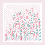 Biainili Pink Tulip Pocket Square